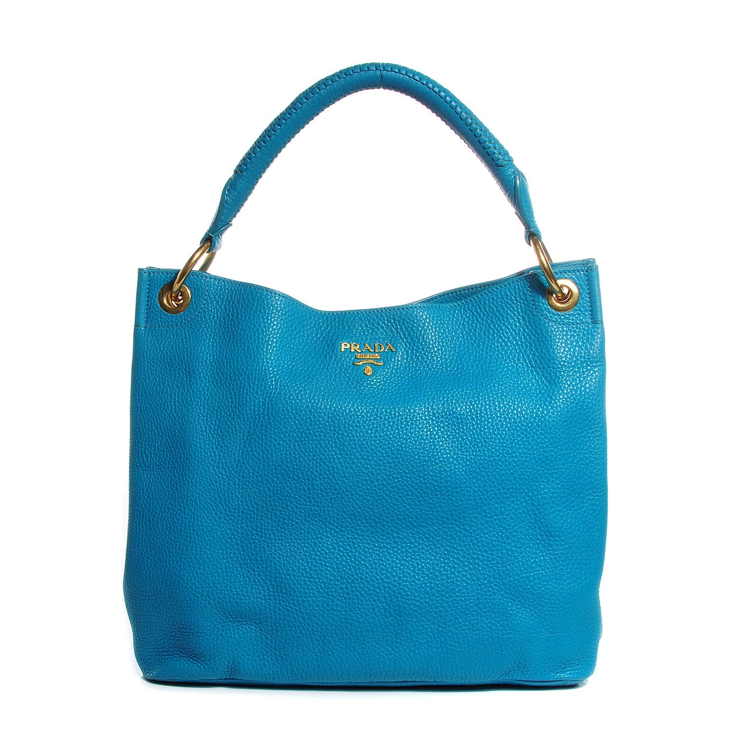 Prada Vitello Daino Hobo Turchese 1 of 11