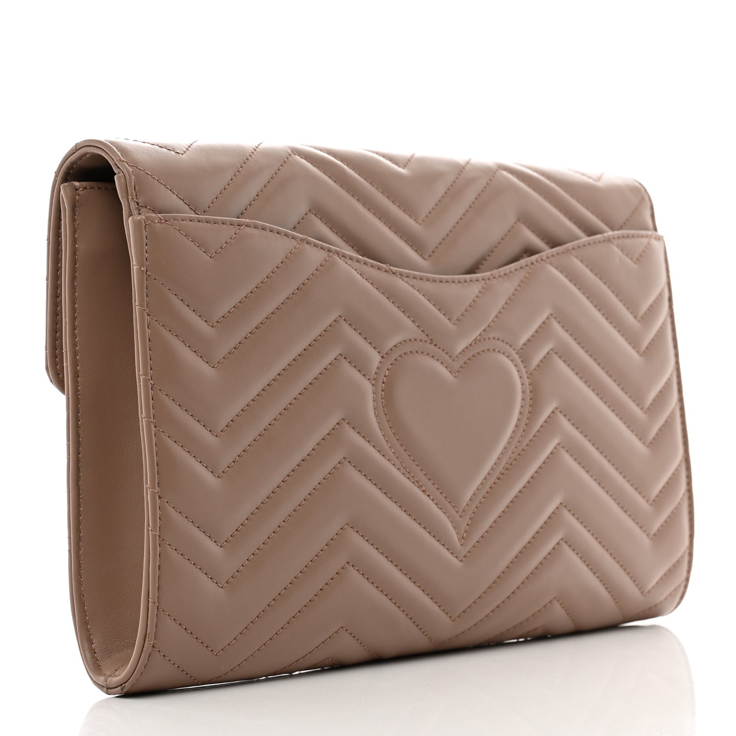 Calfskin Matelasse GG Marmont Clutch Porcelain Rose