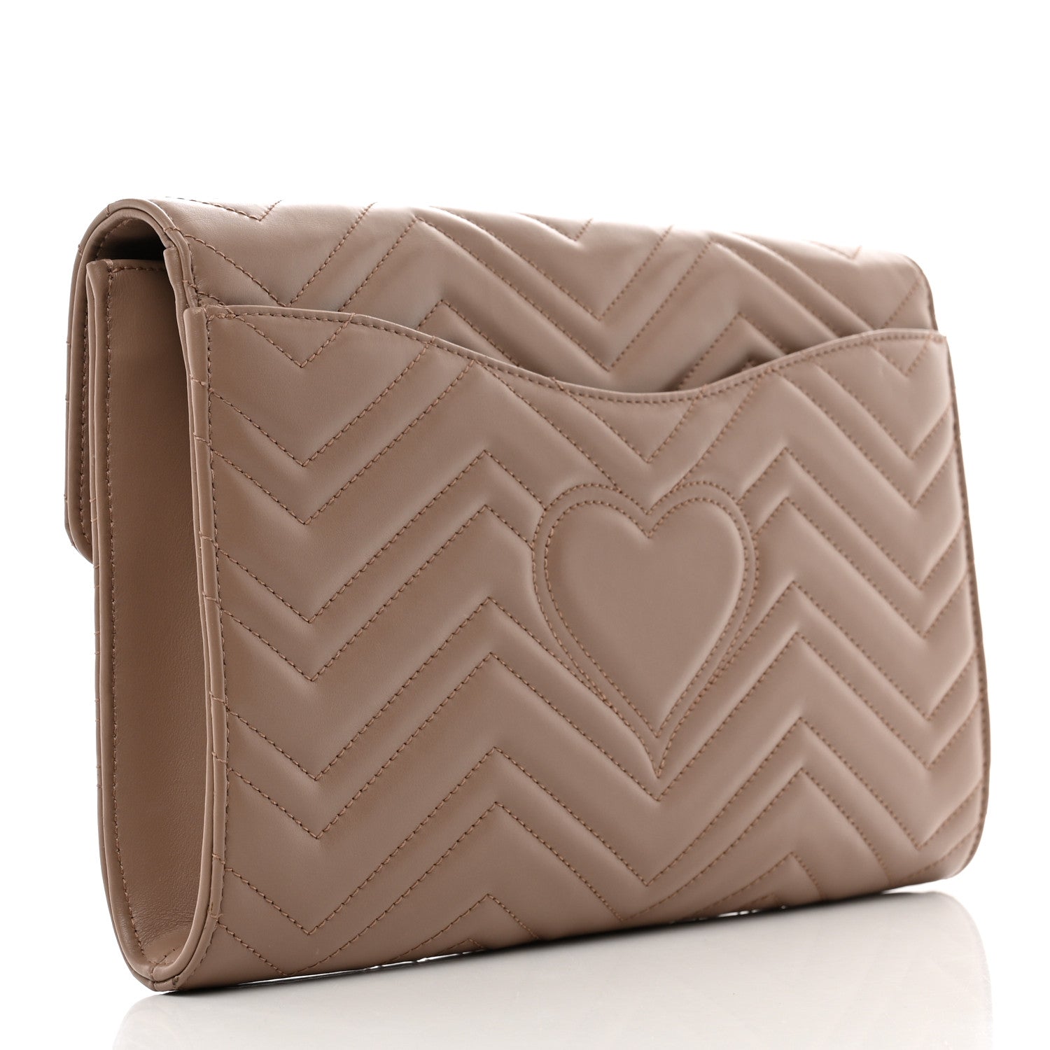 Gucci Calfskin Matelasse GG Marmont Clutch Porcelain Rose 3 of 7