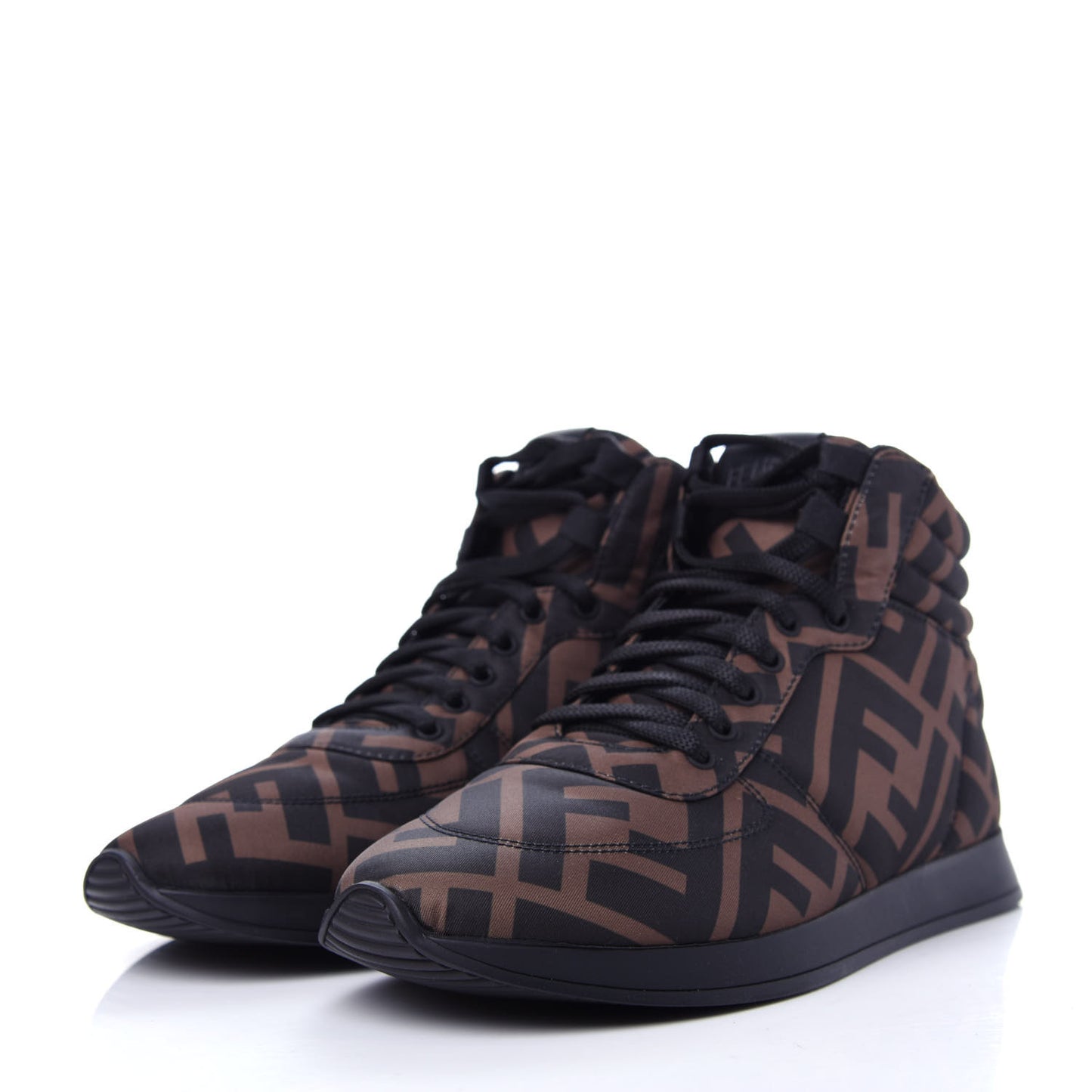 Nylon FF Reloaded High Top Sneakers 37 Tobacco Black