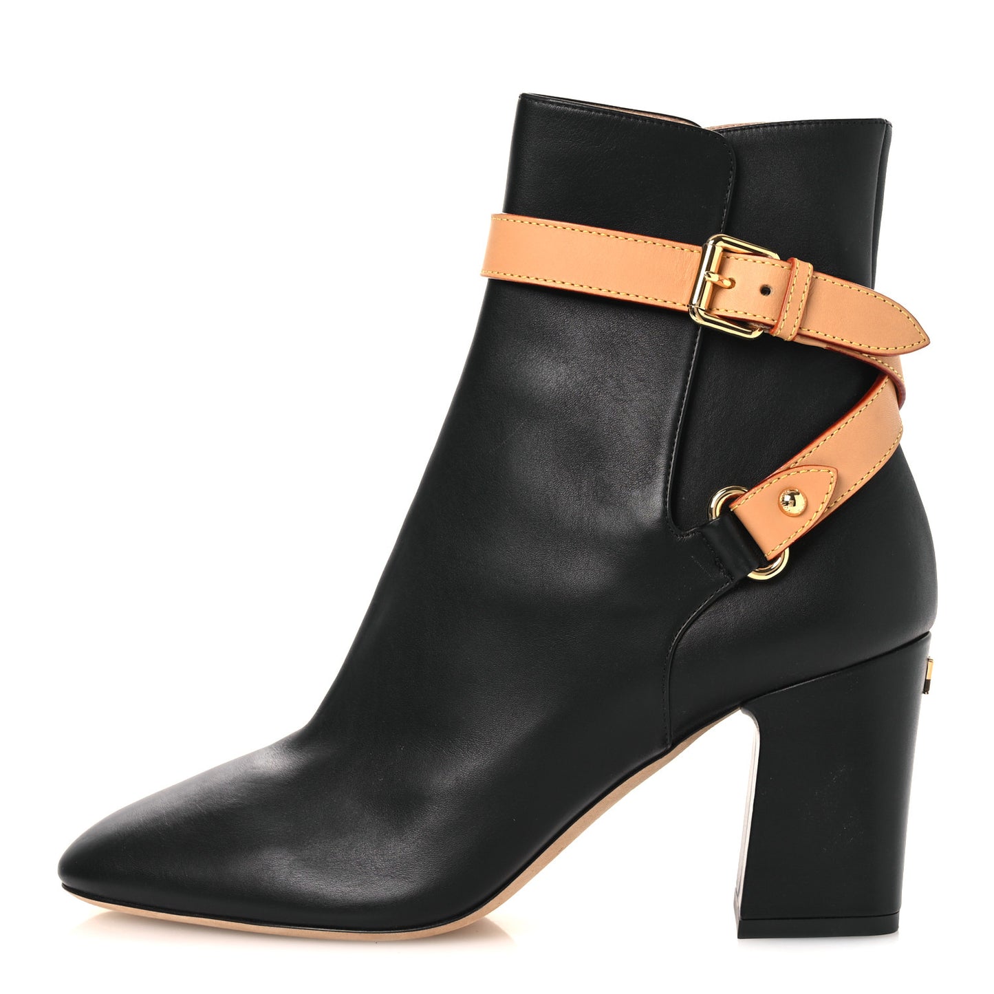 Calfskin Belted Parisienne Ankle Boots 40 Black
