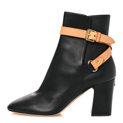 Louis Vuitton Calfskin Belted Parisienne Ankle Boots 40 Black 1 of 10