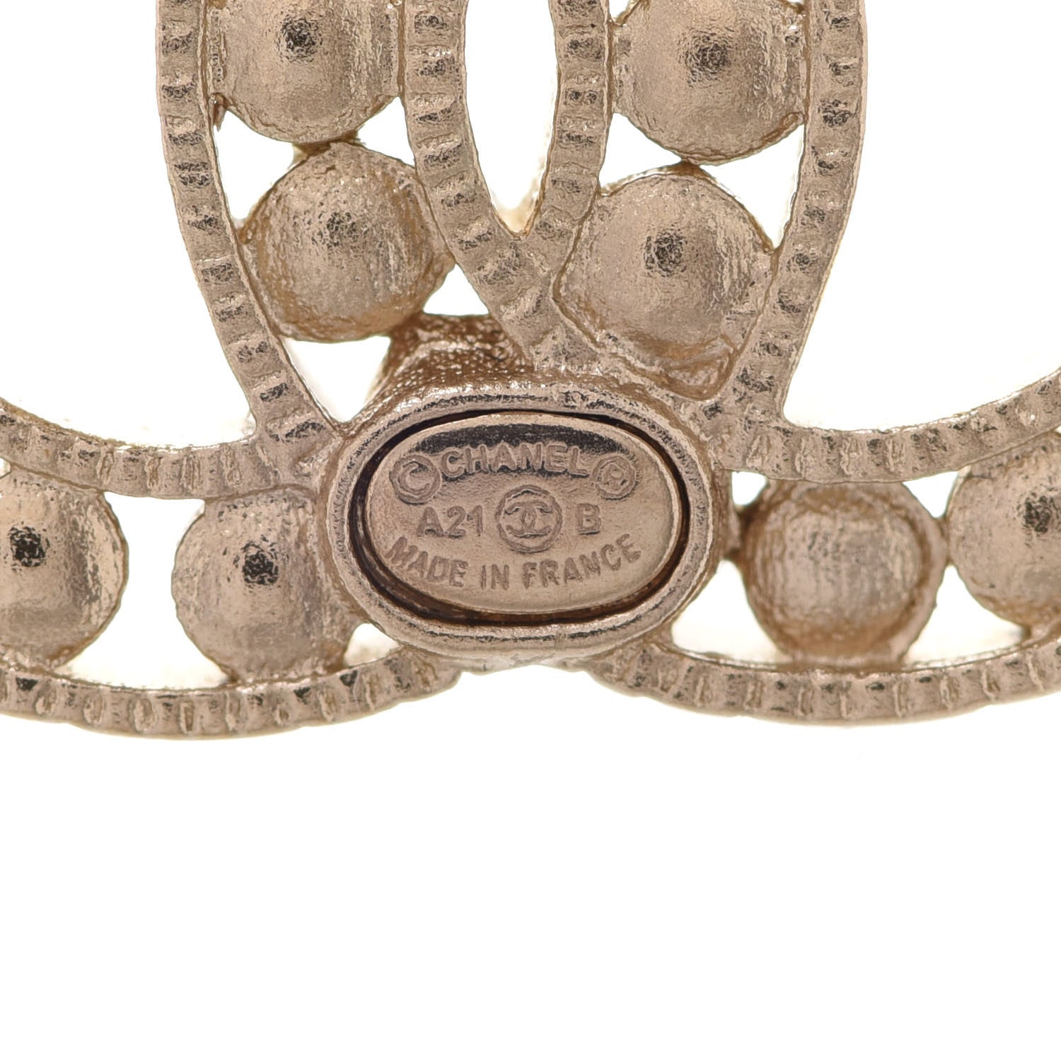 Chanel Pearl CC Earrings Gold 4 of 5
