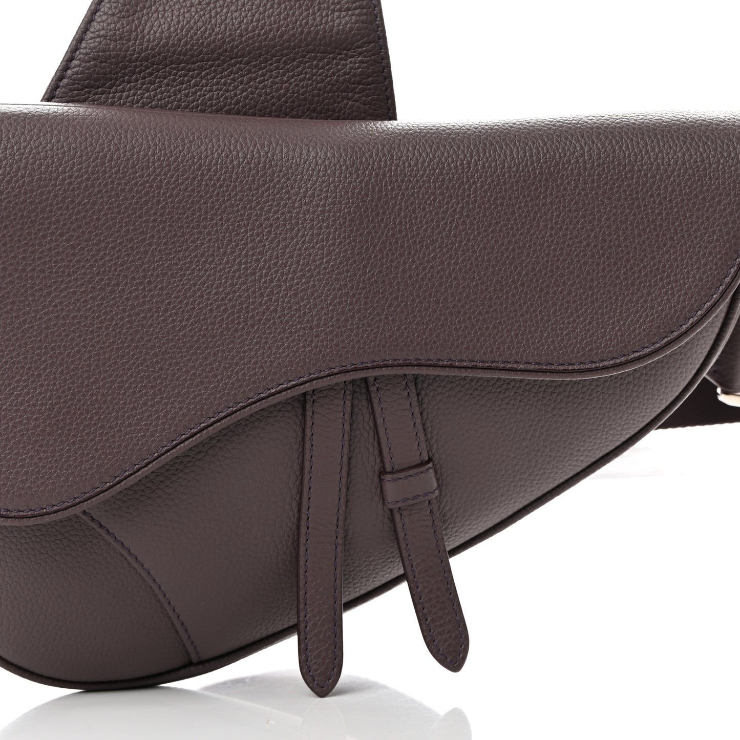 Grained Calfskin Kim Jones Saddle Bag Amaranth