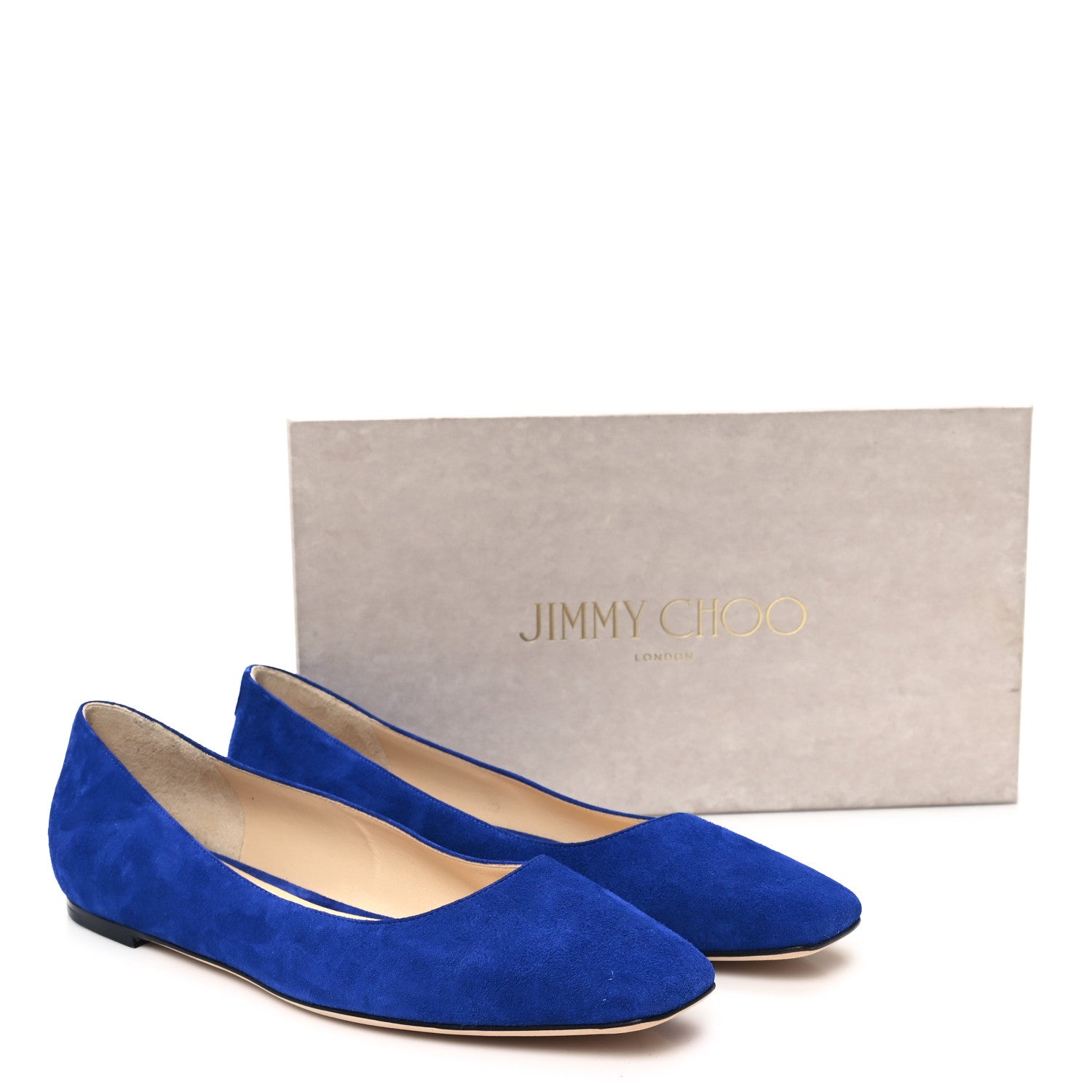 Jimmy Choo Suede Mirele Ballet Flat 41.5 Cobalt 9 of 9