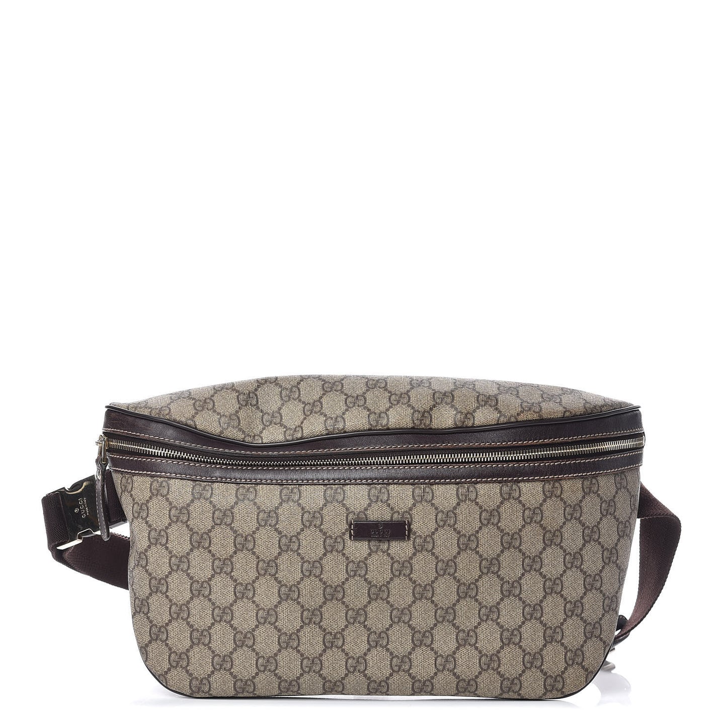 GG Supreme Monogram Belt Bag Dark Brown
