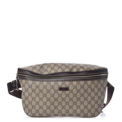 Gucci GG Supreme Monogram Belt Bag Dark Brown 1 of 10