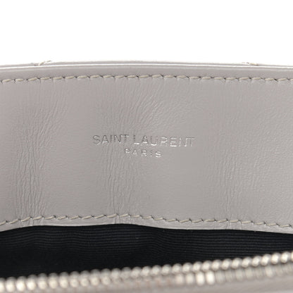Saint Laurent Calfskin Y Quilted Monogram Medium Loulou Chain Satchel Light Gray 7 of 12