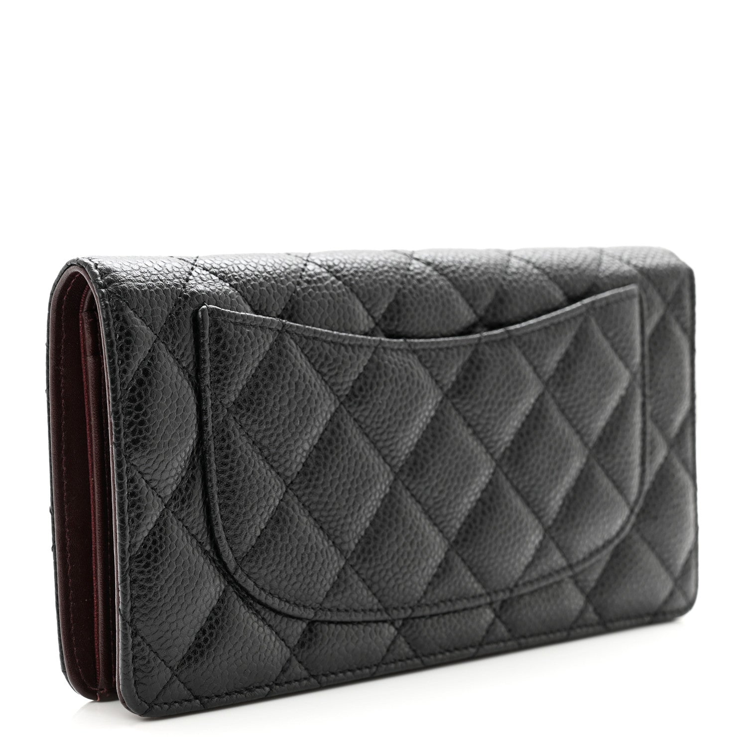 Chanel Caviar Quilted Yen Wallet Black 3 of 8