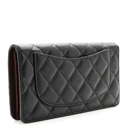 Chanel Caviar Quilted Yen Wallet Black 3 of 8