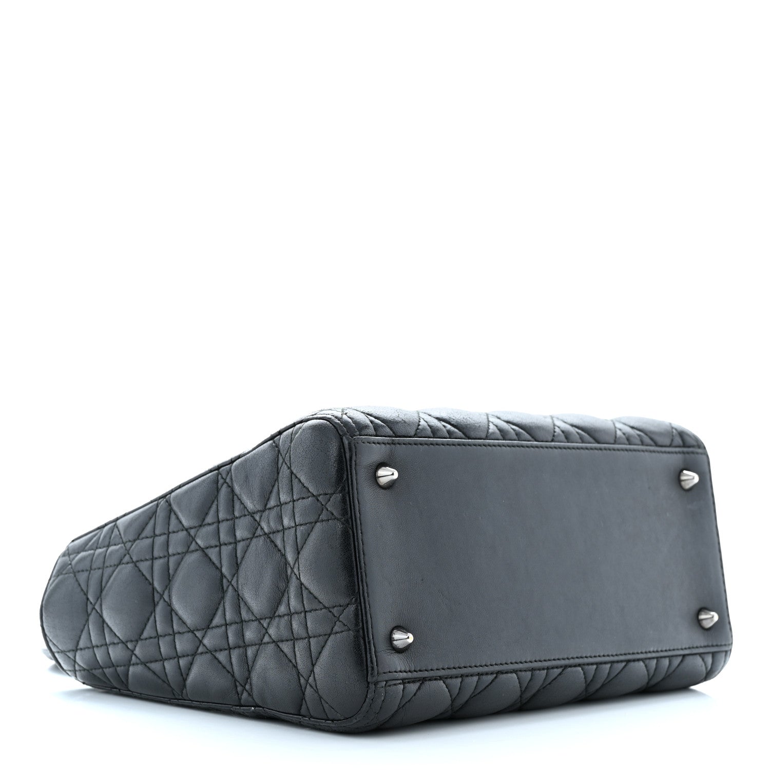 Christian Dior Ultra Matte Calfskin Cannage Medium Lady Dior Black 4 of 12