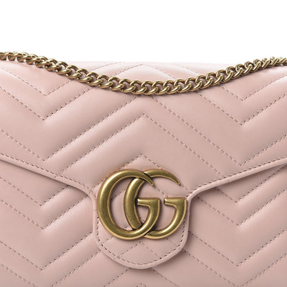 Gucci Calfskin Matelasse GG Marmont Chain Wallet Perfect Pink 9 of 9