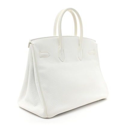Hermes Taurillon Clemence BIRKIN 35 White 3 of 12