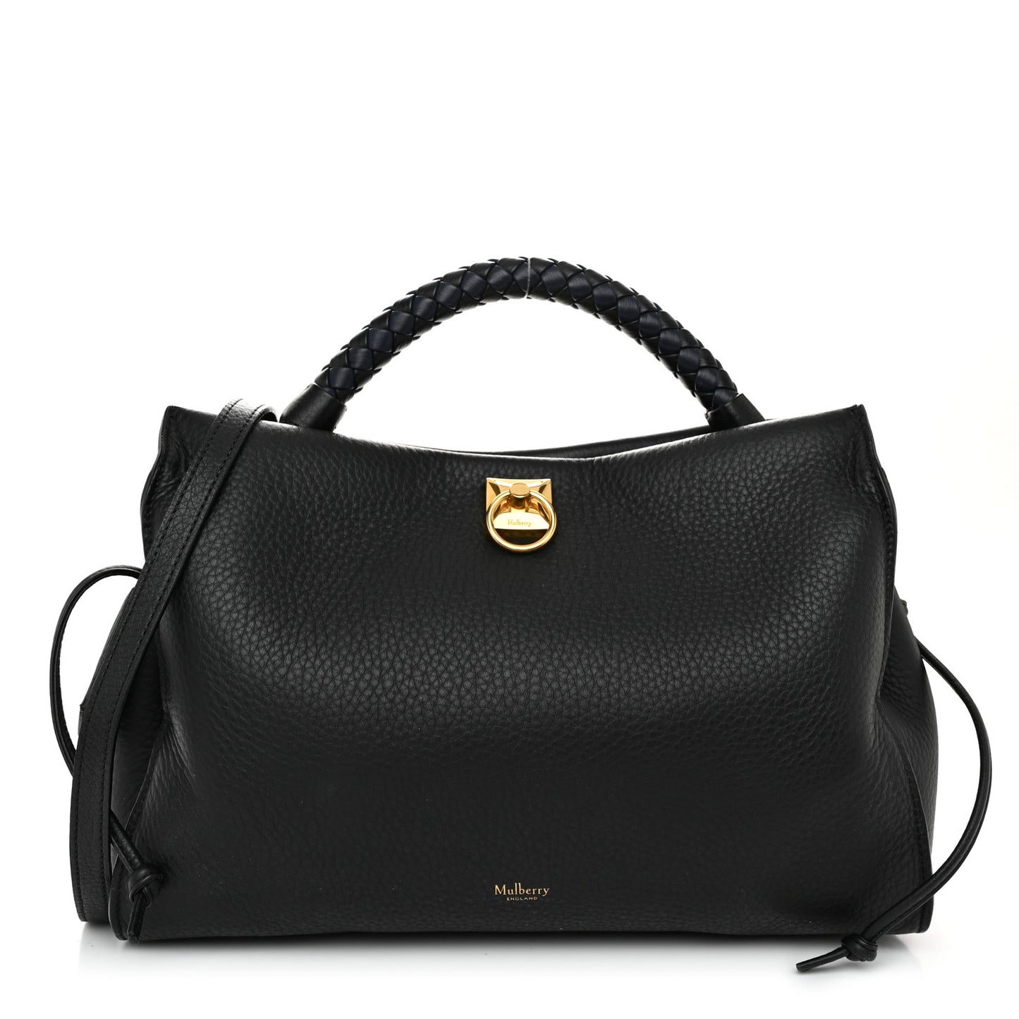 Heavy Grain Iris Tote Black