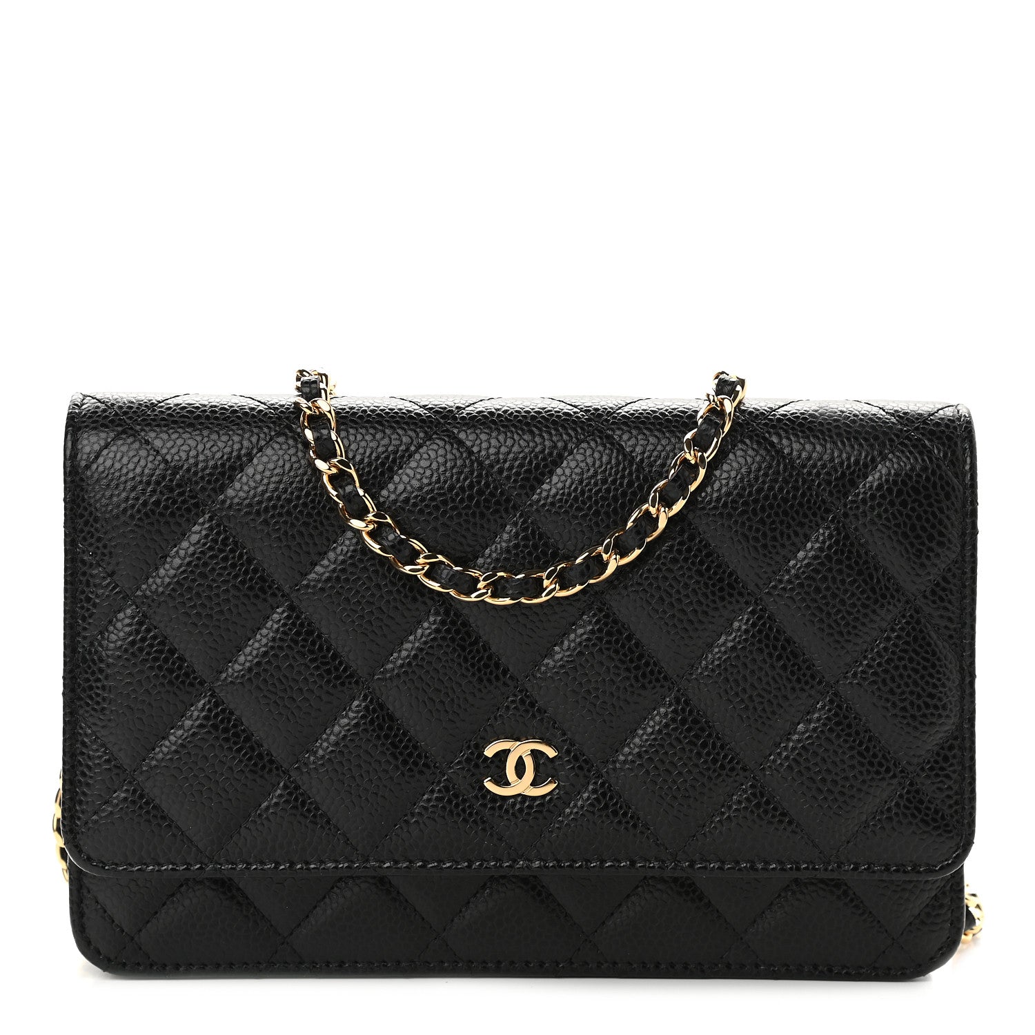 Chanel Caviar Quilted Wallet On Chain WOC Black 1 of 10