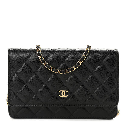 Chanel Caviar Quilted Wallet On Chain WOC Black 1 of 10