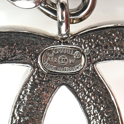 Chanel Enamel CC Chain Logo Belt Silver White 3 of 3