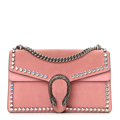 Gucci Suede Crystal Small Dionysus Shoulder Bag Peonia 1 of 17
