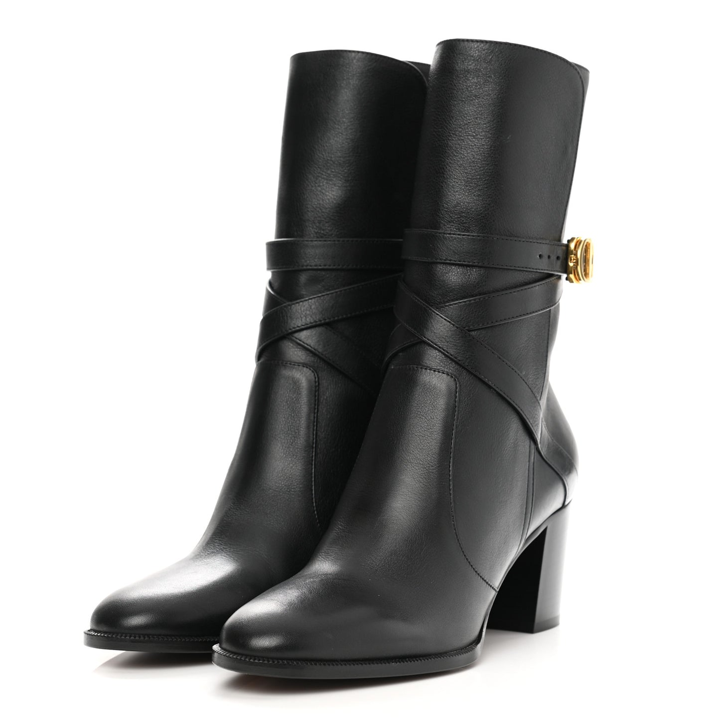 Soft Calfskin Empreinte Ankle Boot 36 Black