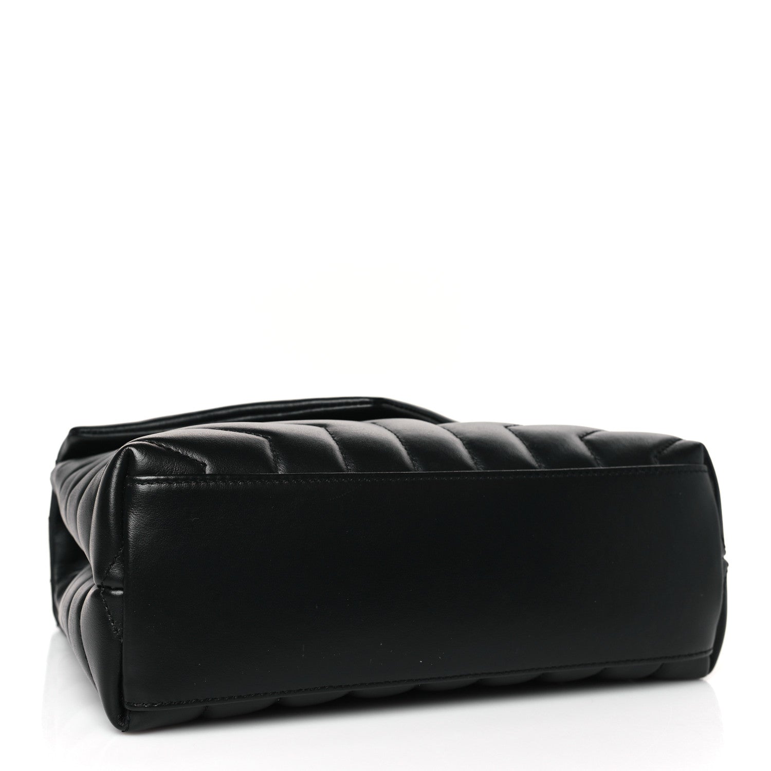 Saint Laurent Calfskin Y Quilted Monogram Small Loulou Chain Satchel Black 4 of 9