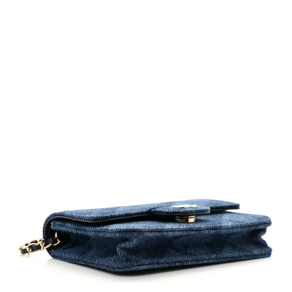 Chanel Denim Printed Belt Bag Dark Blue 4 of 10