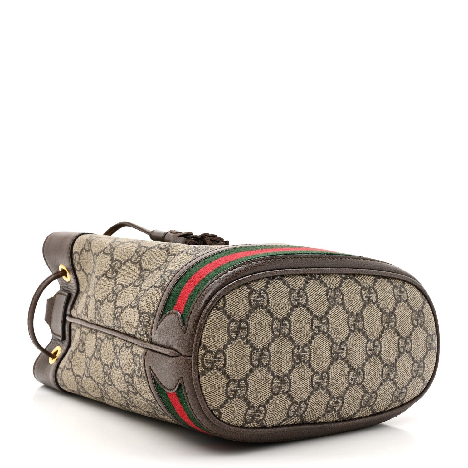 Gucci GG Supreme Monogram Web Small Ophidia Bucket Bag Brown 4 of 10