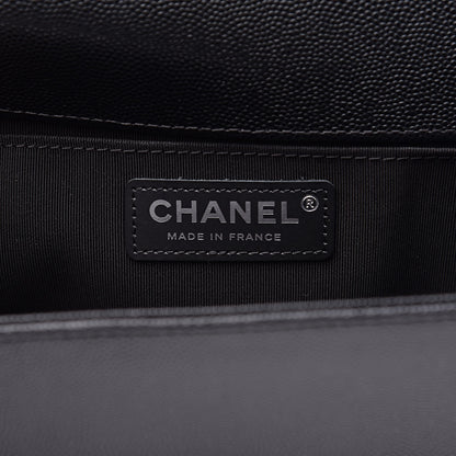 Chanel Caviar Quilted Medium Boy Flap Black 6 of 12