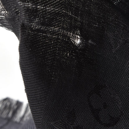 Louis Vuitton Wool Silk Monogram Shawl Anthracite 4 of 5