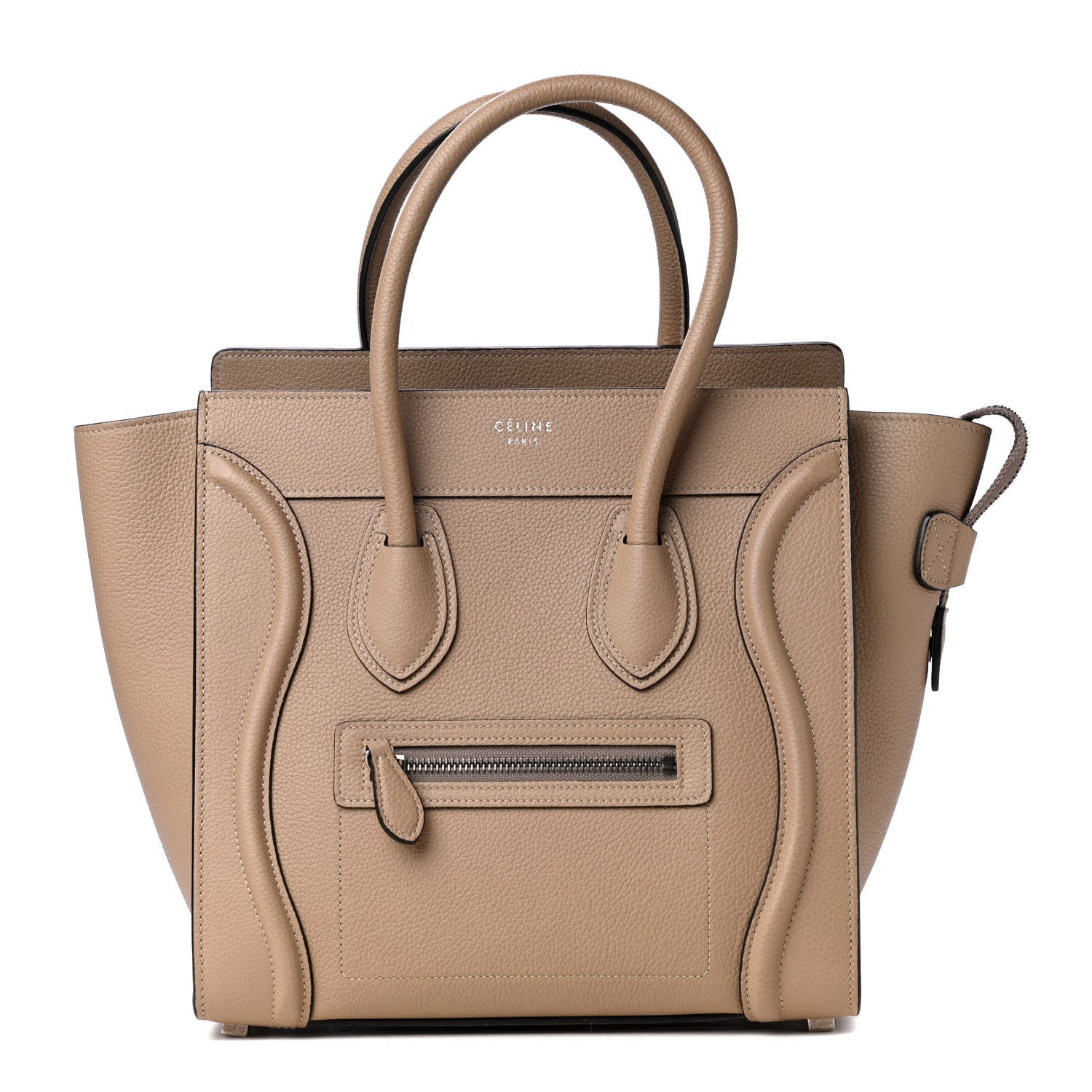 Celine Drummed Calfskin Micro Luggage Dune 1 of 5