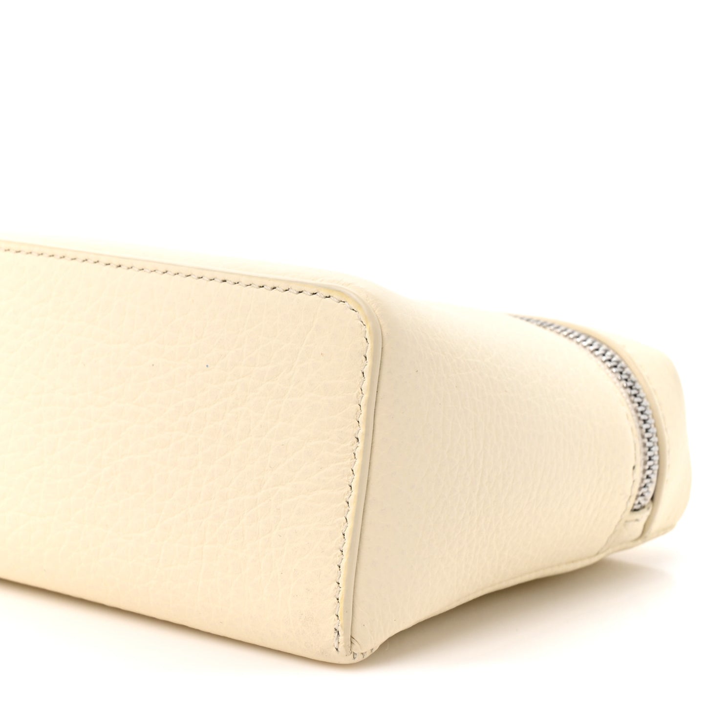 Grained Calfskin L19 Extra Pocket Pouch Whisper White