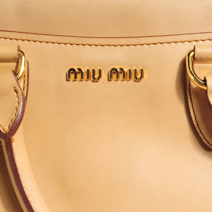 Miu Miu Vitello Satchel Sabbia 9 of 9