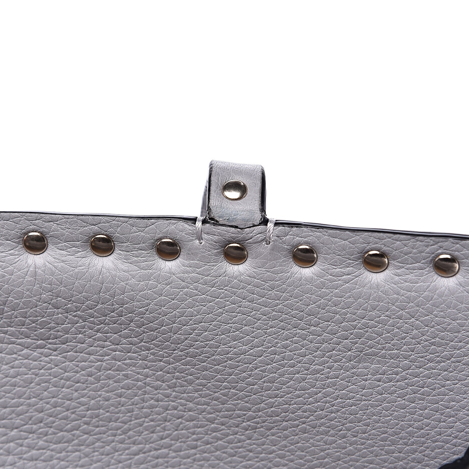 Valentino Garavani Grained Calfskin Small Rockstud Double Bag Pastel Grey 10 of 13