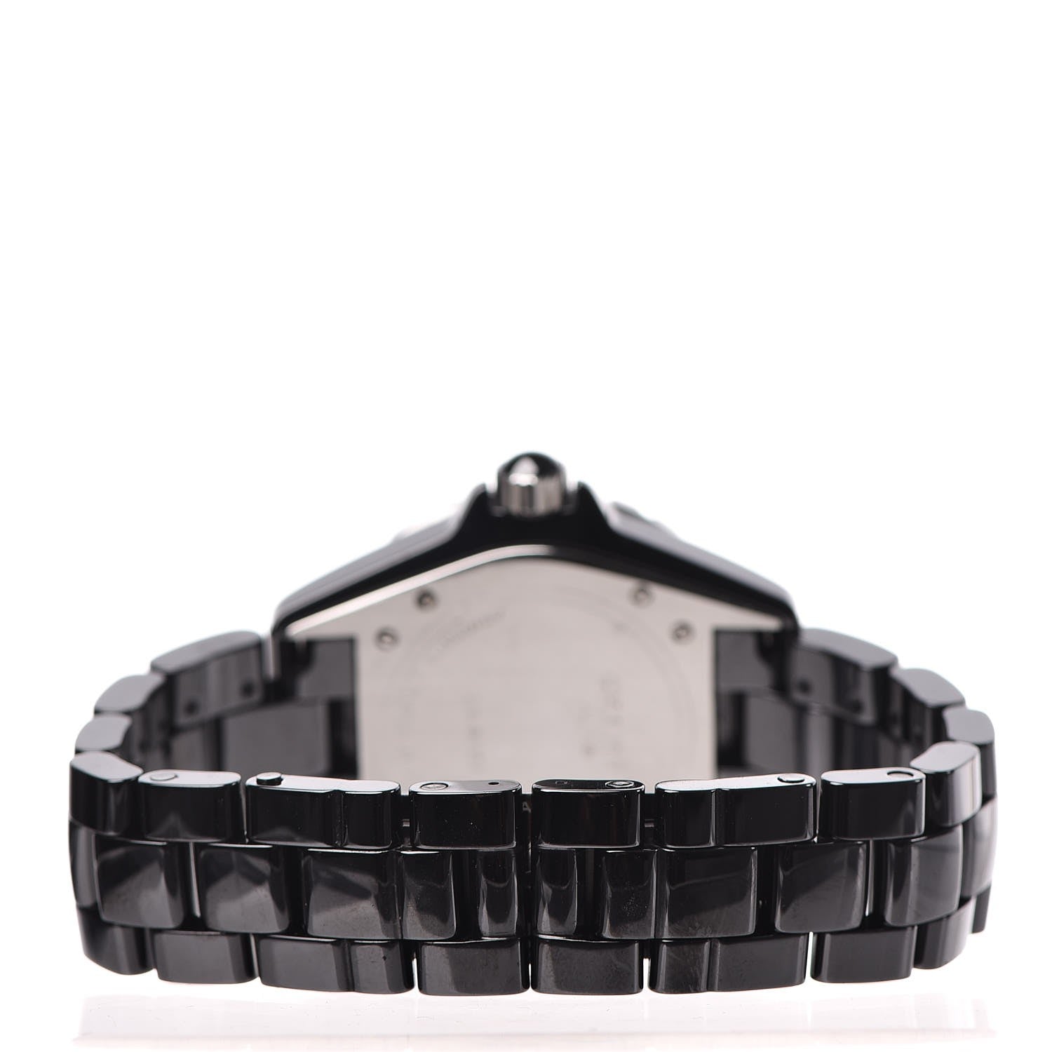 Chanel Stainless Steel Ceramic Diamond Dial 38mm J12 Automatic Watch Black 5 of 8