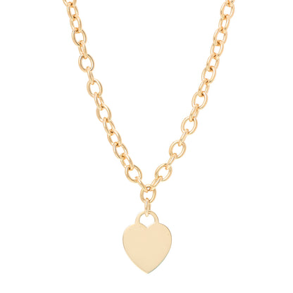 Tiffany 18K Yellow Gold Heart Tag Necklace 1 of 5