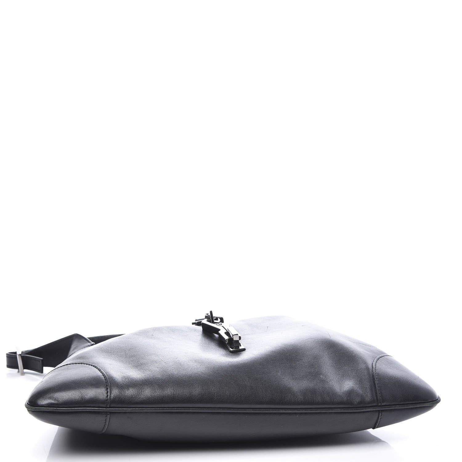 Gucci Calfskin Lobster Clasp Lock Jackie O Hobo Black 3 of 12