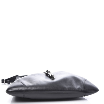 Gucci Calfskin Lobster Clasp Lock Jackie O Hobo Black 3 of 12