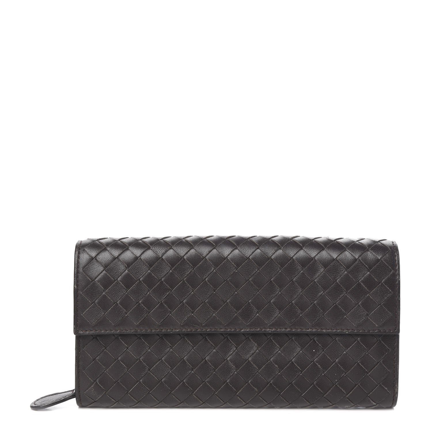 Bottega Veneta Nappa Intrecciato Continental Flap Wallet Ebano 1 of 8