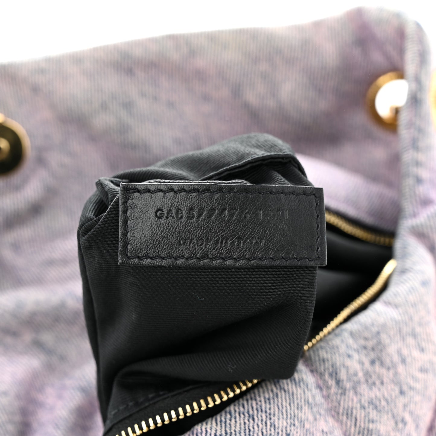 Denim Quilted Small Loulou Puffer Monogram Chain Satchel Bleached Lilac