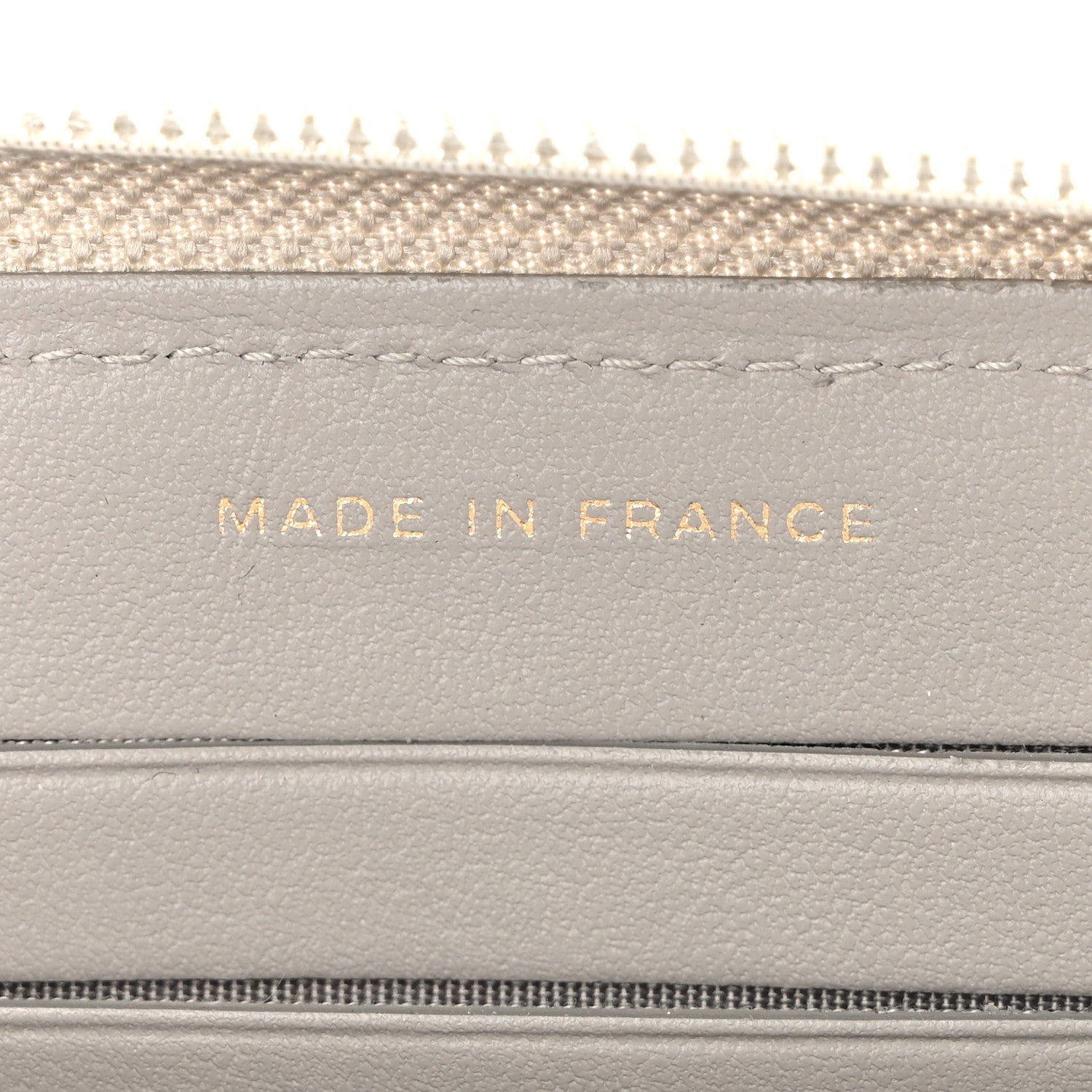 Chanel Caviar Quilted Boy Small Zip Around Wallet Grey 7 of 9