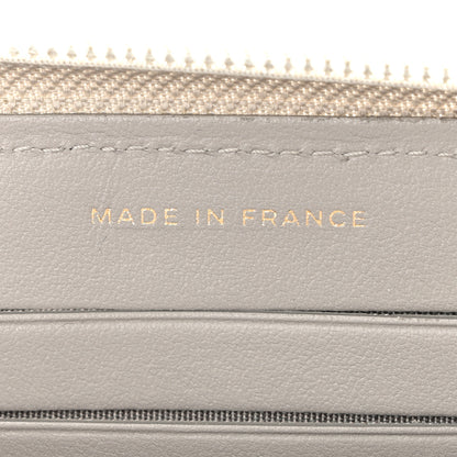 Chanel Caviar Quilted Boy Small Zip Around Wallet Grey 7 of 9
