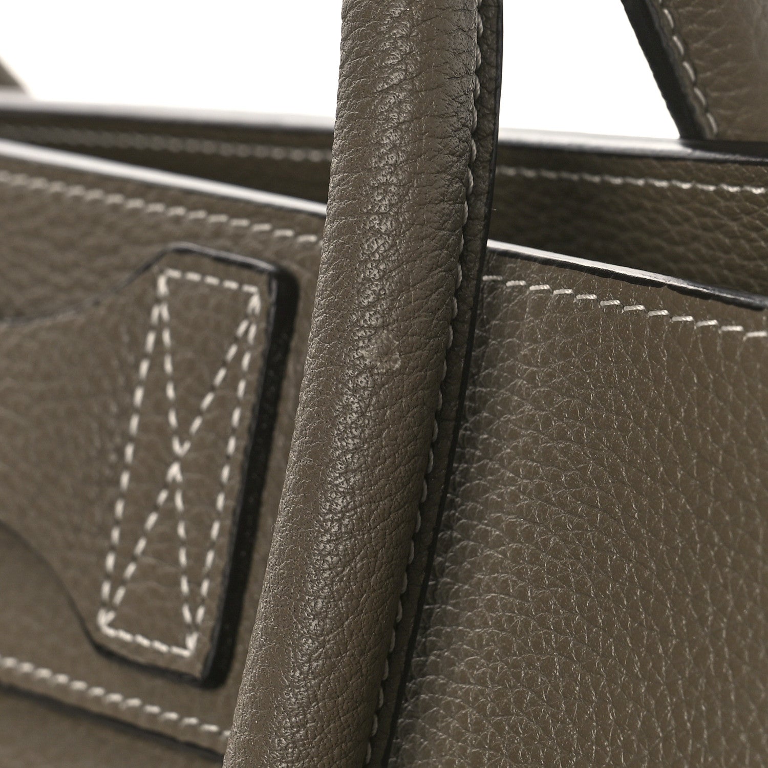 Celine Drummed Calfskin Mini Luggage Souris 9 of 9