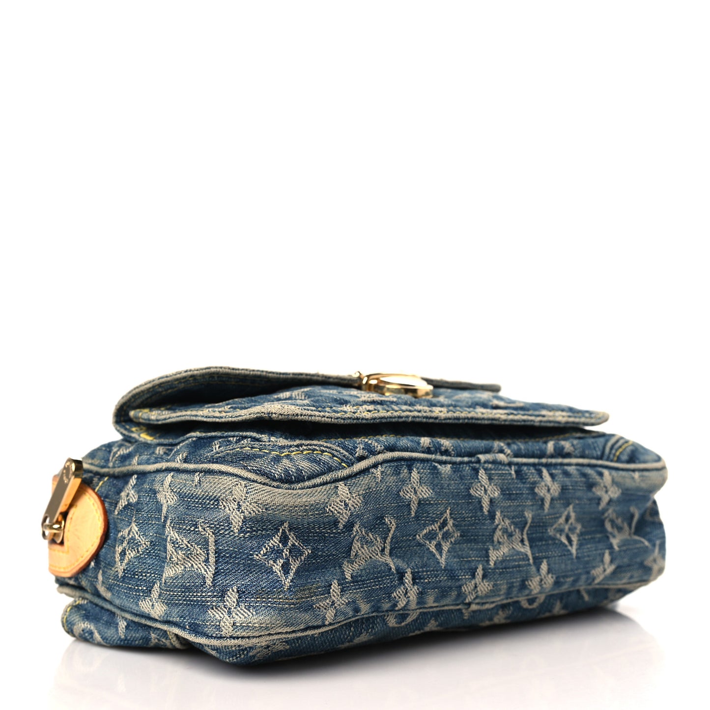 Monogram Denim Bum Bag Blue
