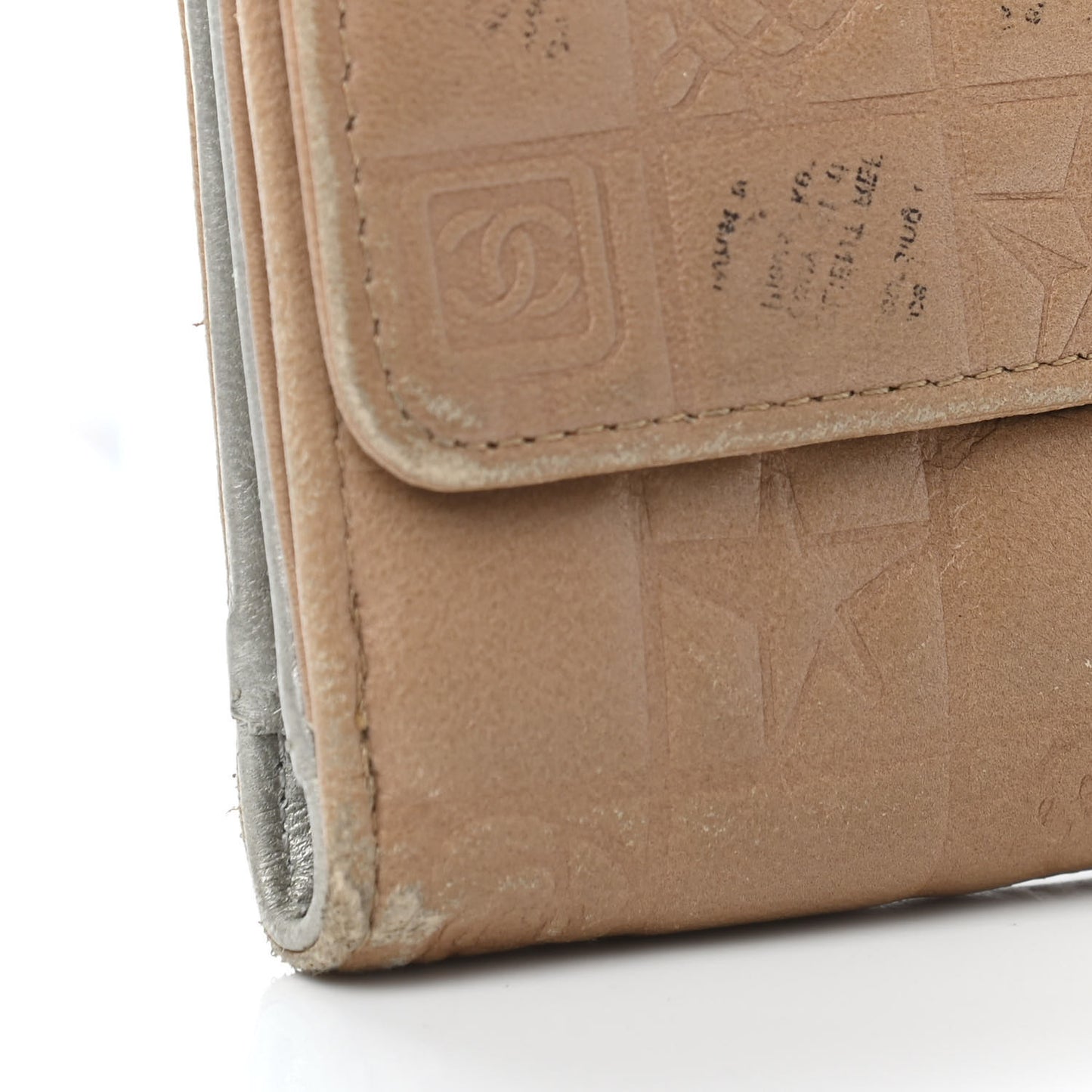 Lambskin Precious Symbols French Wallet Beige