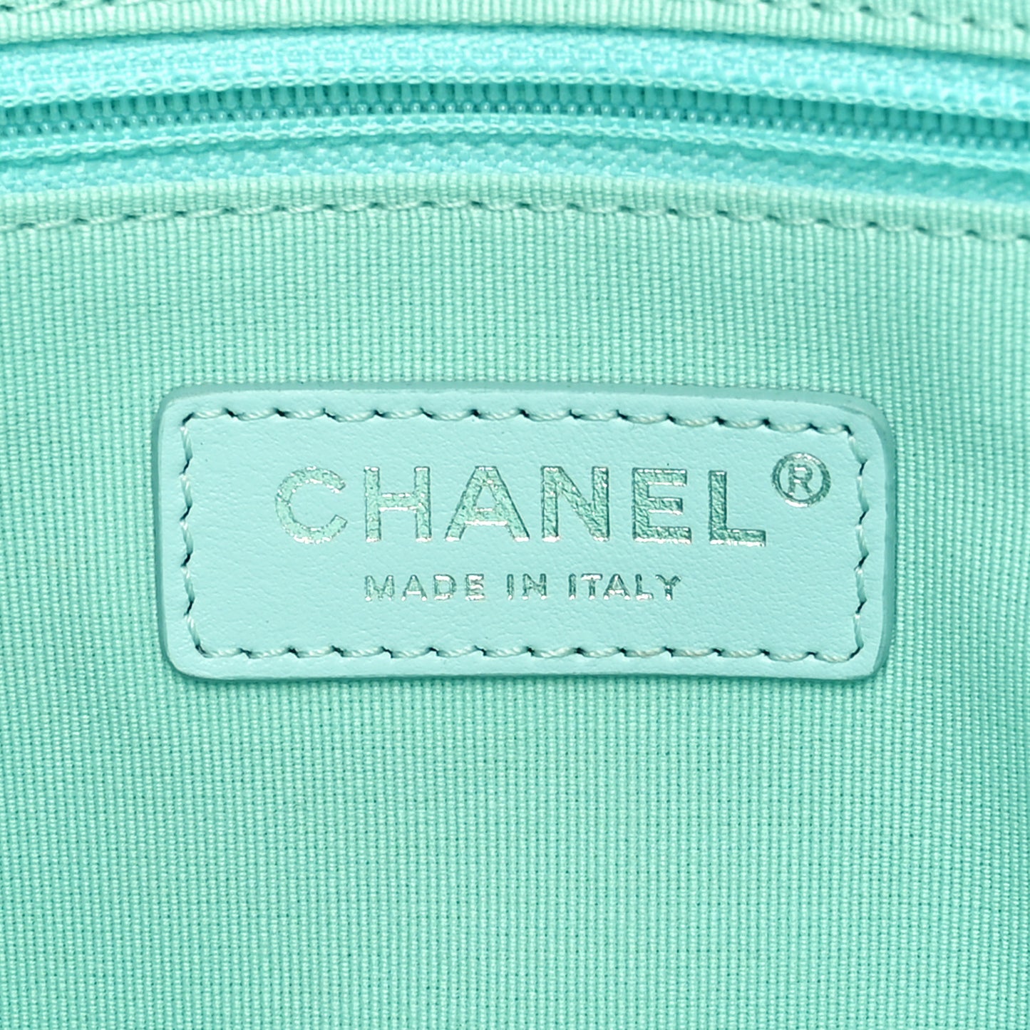 Shaded Calfskin Small Deauville Tote Light Green Turquoise Purple