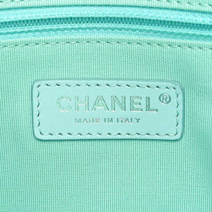 Chanel Shaded Calfskin Small Deauville Tote Light Green Turquoise Purple 7 of 12