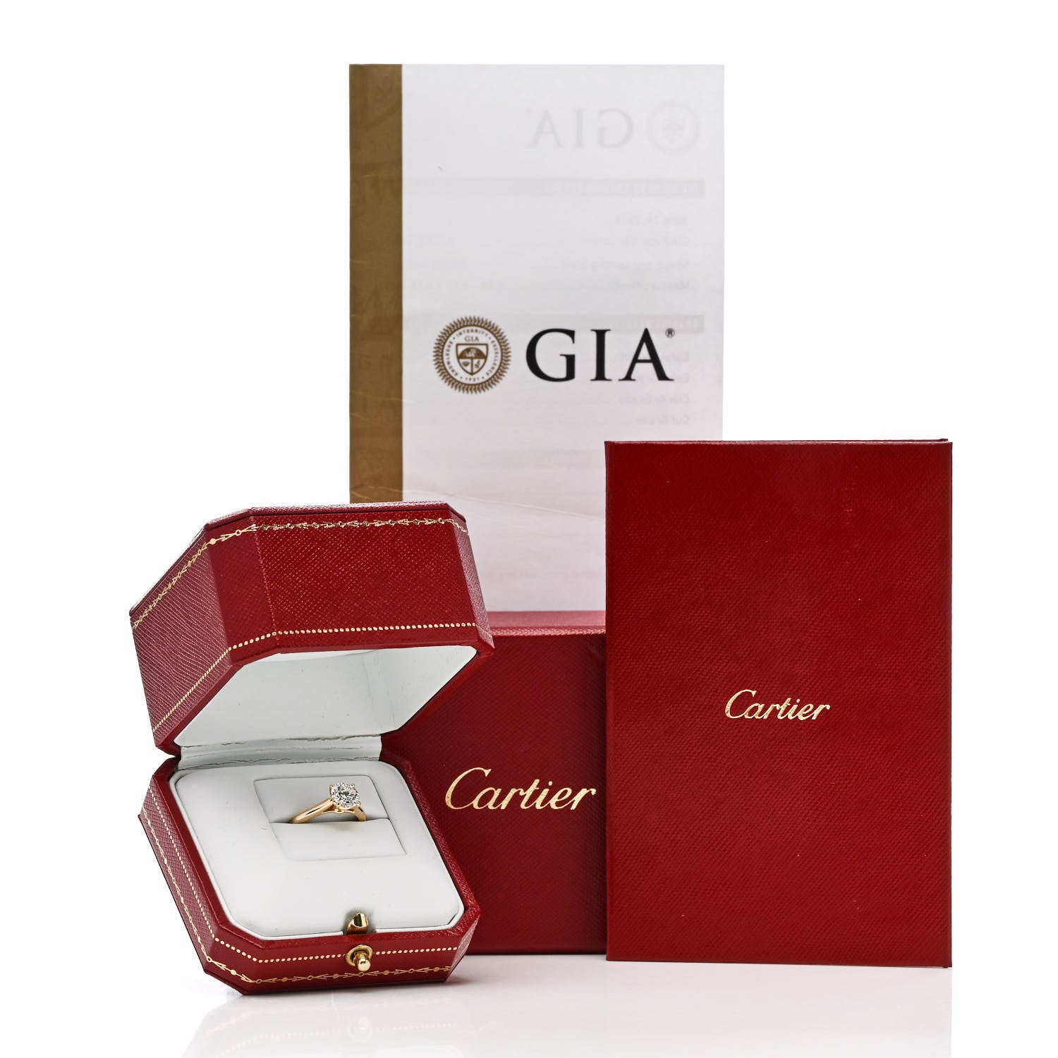 Cartier 18K Yellow Gold Diamond 1.20ct 1895 Solitaire Engagement Ring 50 5.25 7 of 7