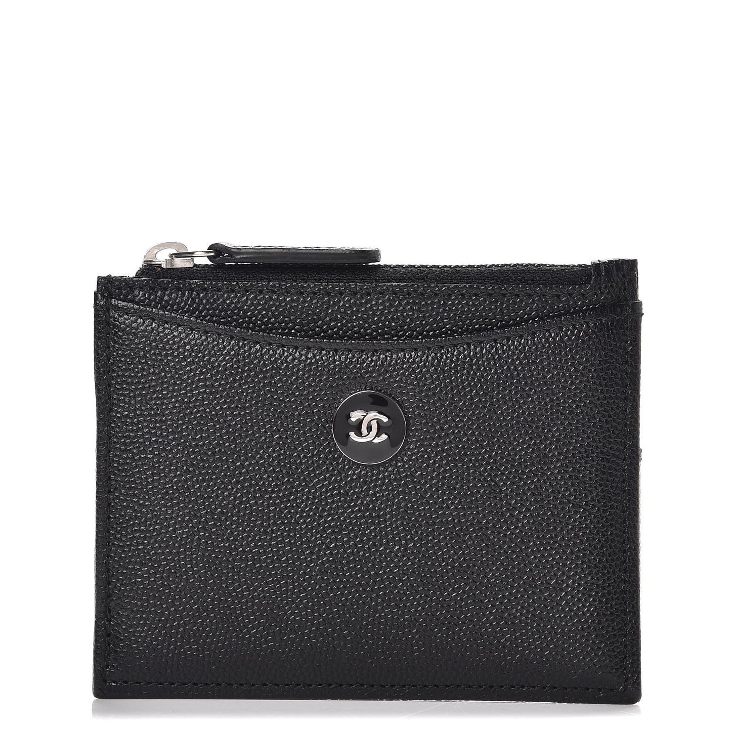 Caviar CC Zip Card Holder Black