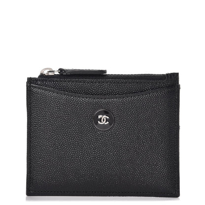 Chanel Caviar CC Zip Card Holder Black 1 of 8