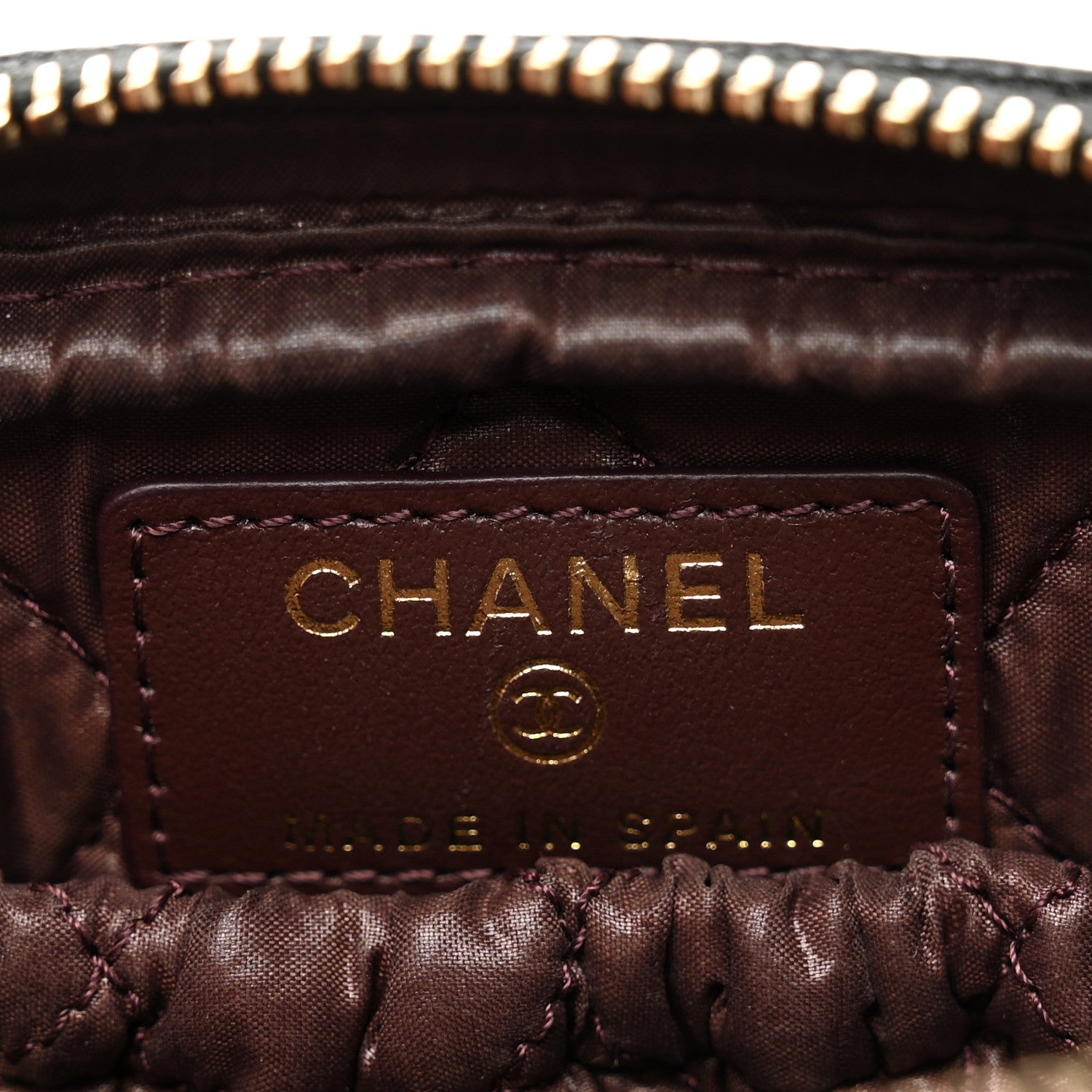 Chanel Caviar Quilted Curvy Pouch Cosmetic Case Black 6 of 8