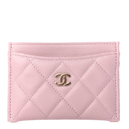 Chanel Caviar Quilted Card Holder Light Pink 1 of 8